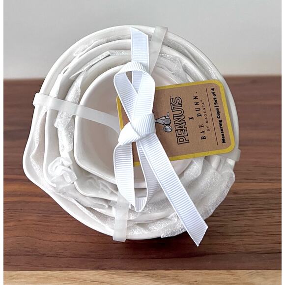 NWT Rae Dunn Peanuts Snoopy Measuring Cup Set of 4 by Magenta - Picture 5 of 9